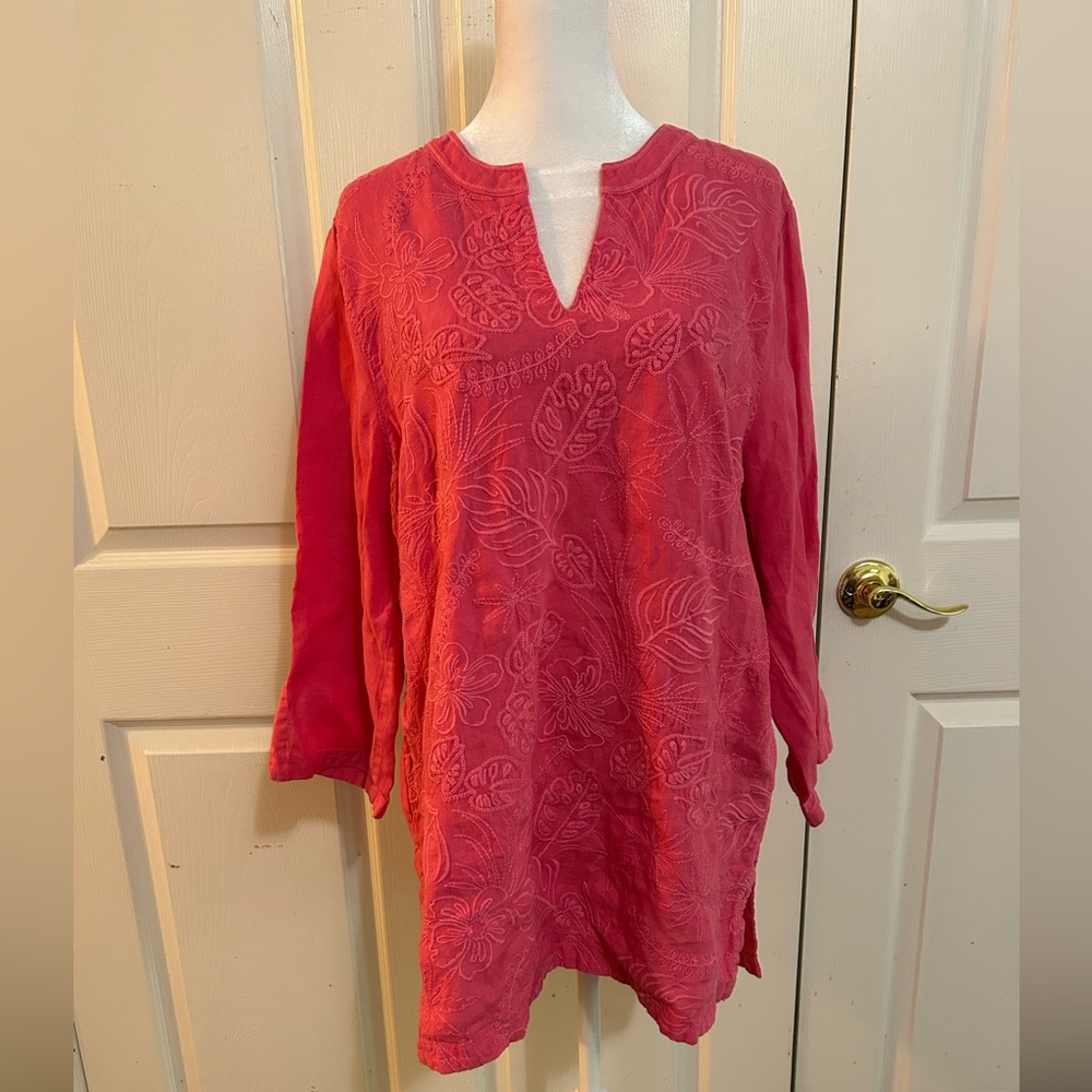 Tommy Bahama embroidered tunic, Large